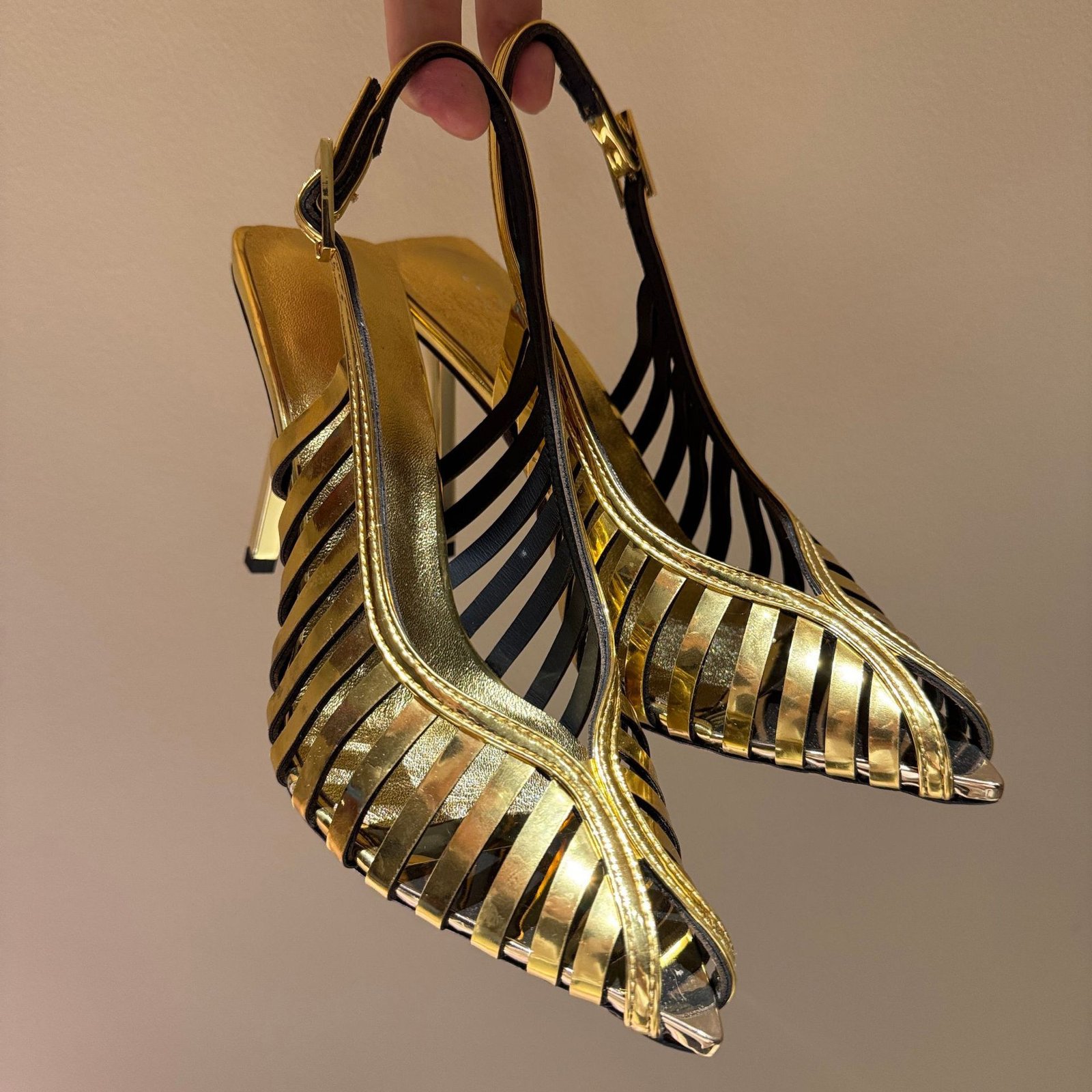 Pointed-toe Stiletto Hollow-out Sandals For Women