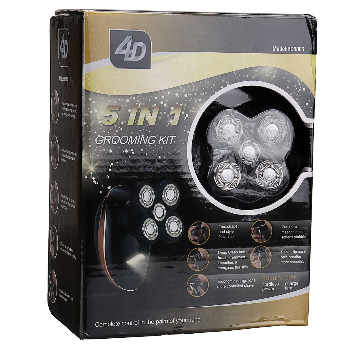 5 In 1 4D Rechargeable Bald Head Electric Shaver - Image 6