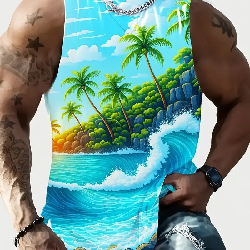 Full Printed Vest Made Of Polyester Material - Image 2