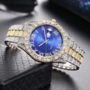 Roman Numeral Dial Steel Band Quartz Watch