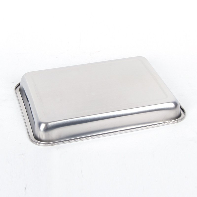 Stainless Steel Storage Trays Square Plate Thickening Pans Rectangular Tray Barbecue Deep Rice Dishes Bbq Kitchen Accessories - Image 3