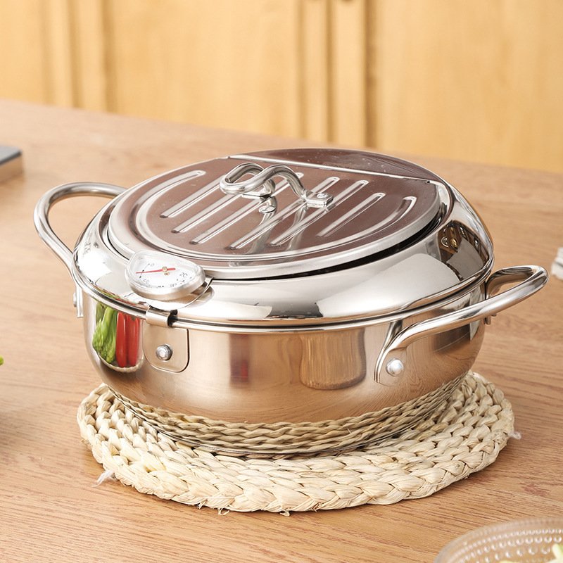 Stainless Steel Telescopic Folding Basket Frying Basket French Fries Degreasing Kitchen Tool - Image 3