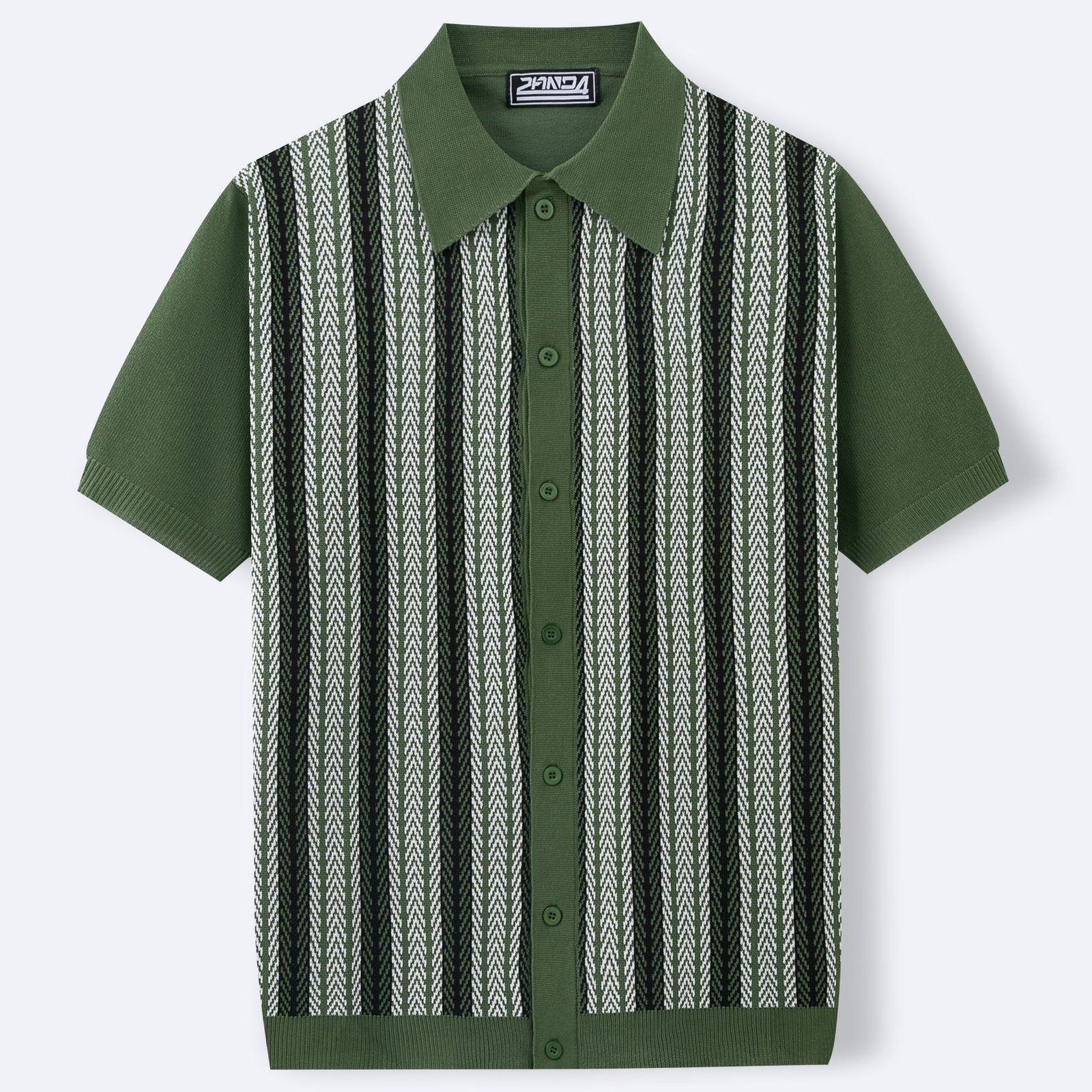 Men's Casual Striped Jacquard Sweater - Image 2