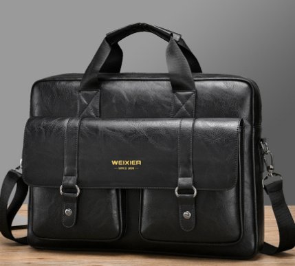 Mens Business Large-Capacity ShoulderCrossbody Simple Briefcase - Image 5