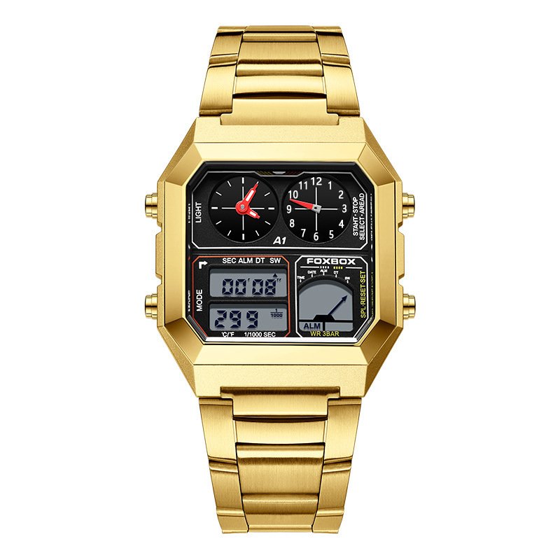 Dual Display Multifunctional Waterproof Alarm Clock Luminous Sports Chronographe Watch - Image 5