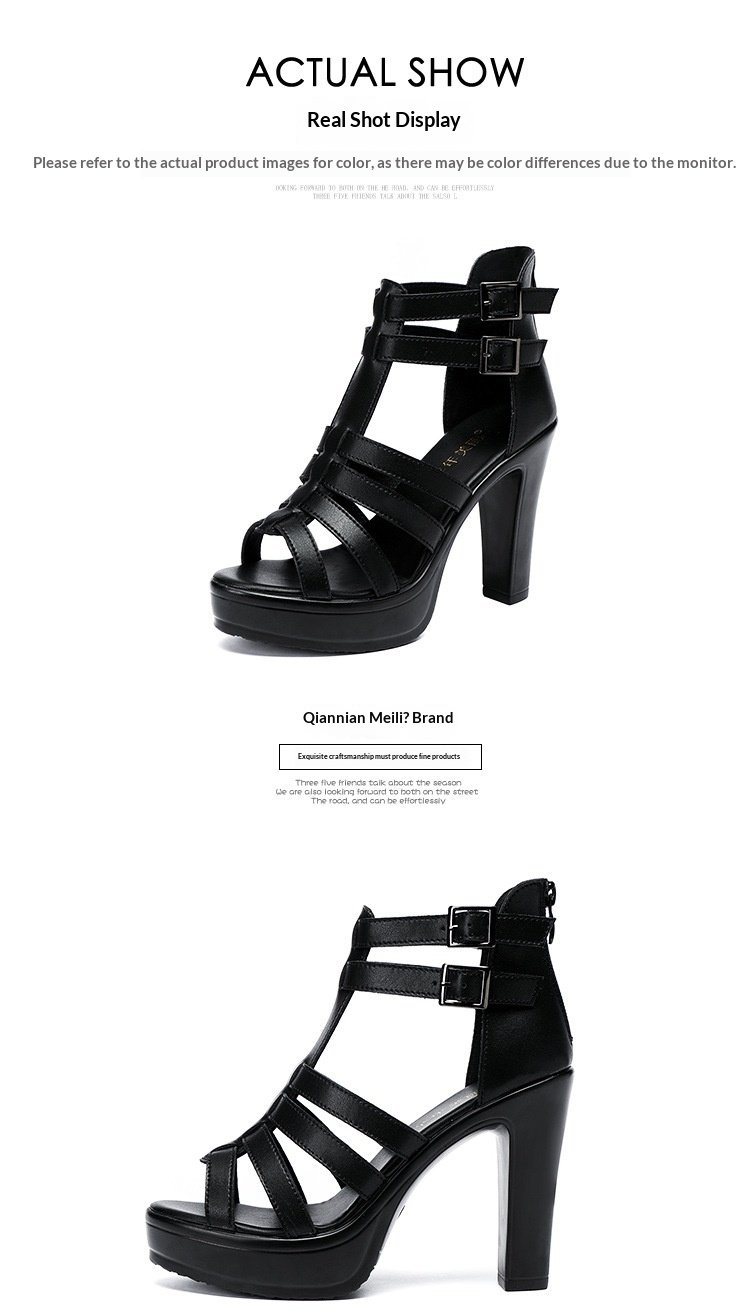 Womens Casual Platform Chunky-heel Sandals - Image 6