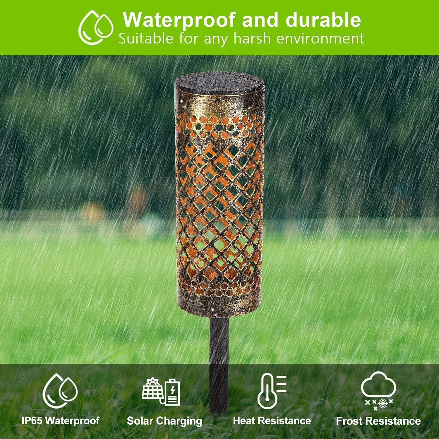 Metal Solar-powered Lawn Lamps Courtyard Decorative Waterproof - Image 2