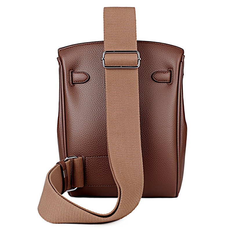 Mens Sleek Minimalist Crossbody Bag Lightweight And Solid-colored - Image 3