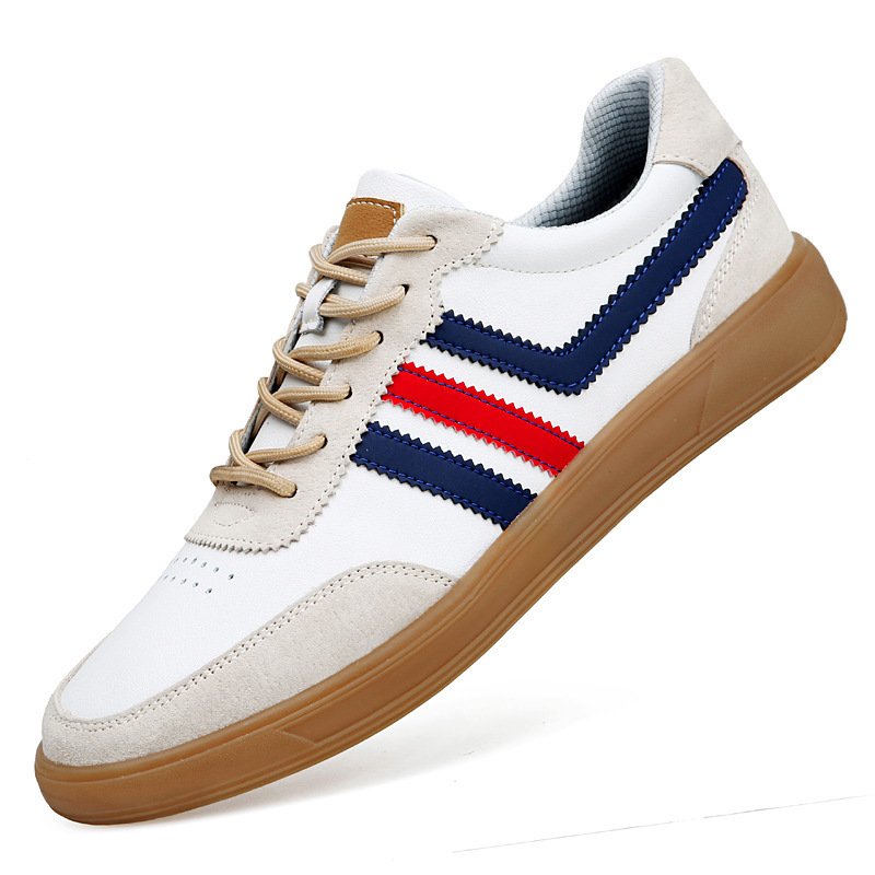 Mens Leather Sneakers With Built-In Height-Boosting Insoles And Tendon-Style Rubber Soles - Image 6