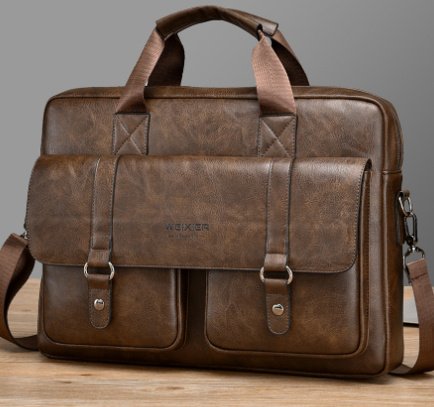 Mens Business Large-Capacity ShoulderCrossbody Simple Briefcase - Image 3