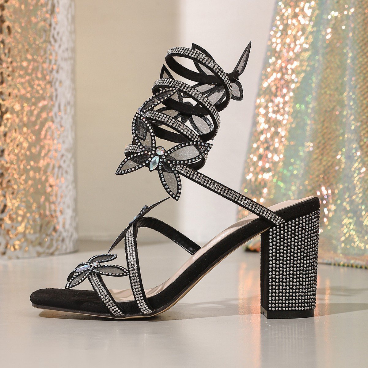 Serpentine-wrapped Strap Sandals - Image 5