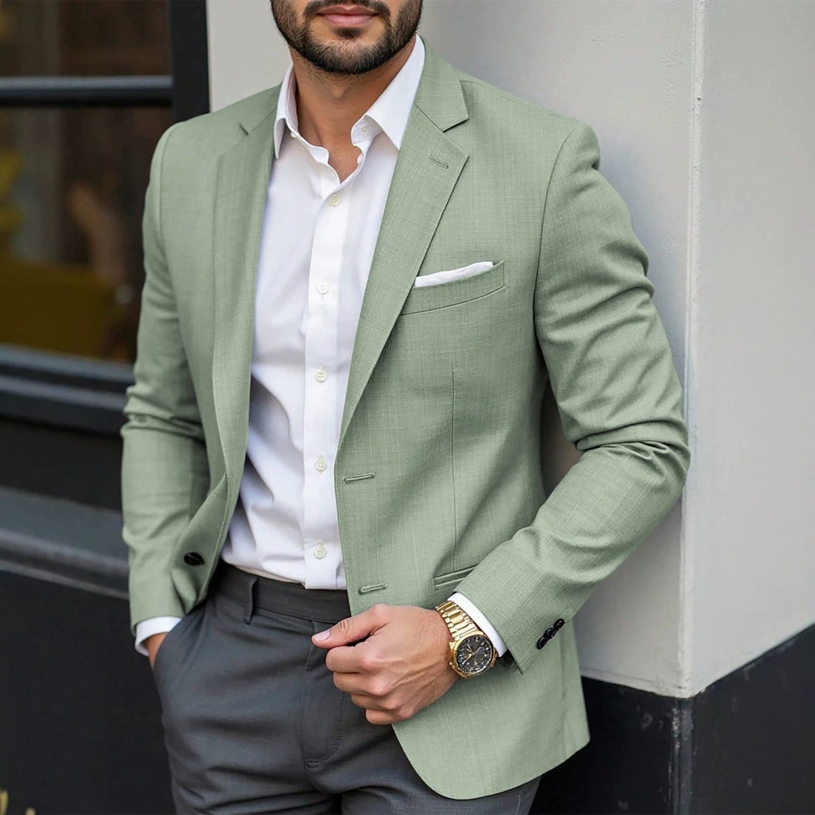 Men's Casual Light Business Suit Jacket - Image 2