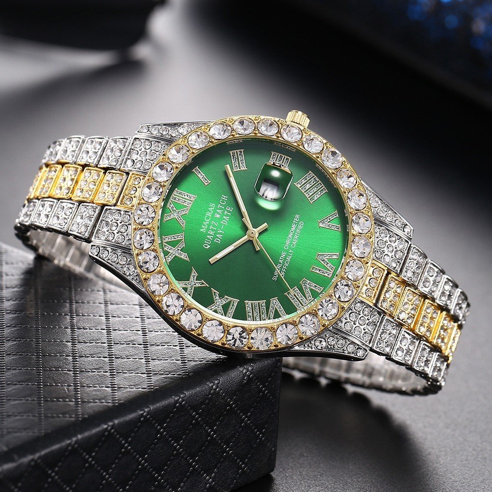 Roman Numeral Dial Steel Band Quartz Watch - Image 10