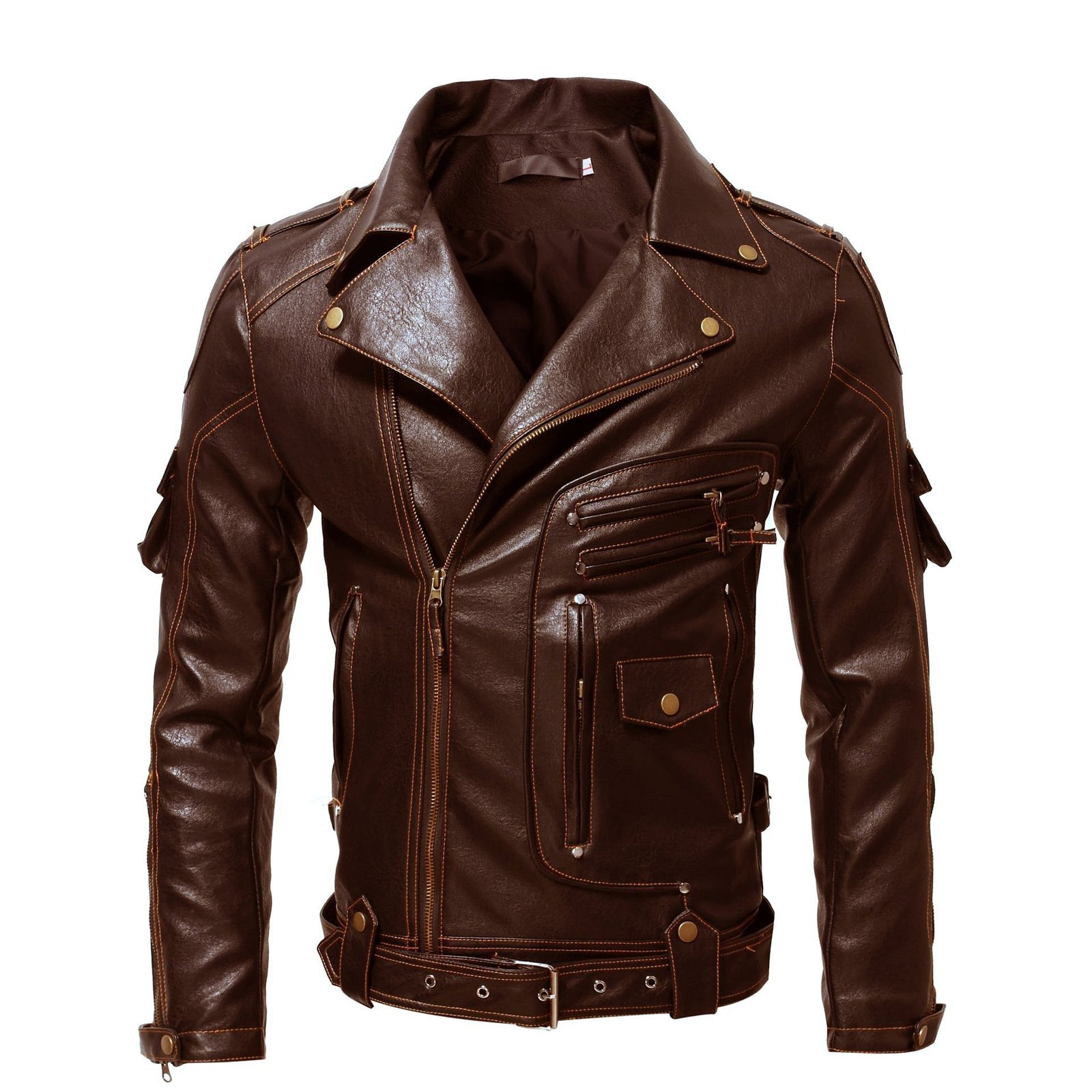 Men's Multi-pocket Personality Fur Coat Coat - Image 7