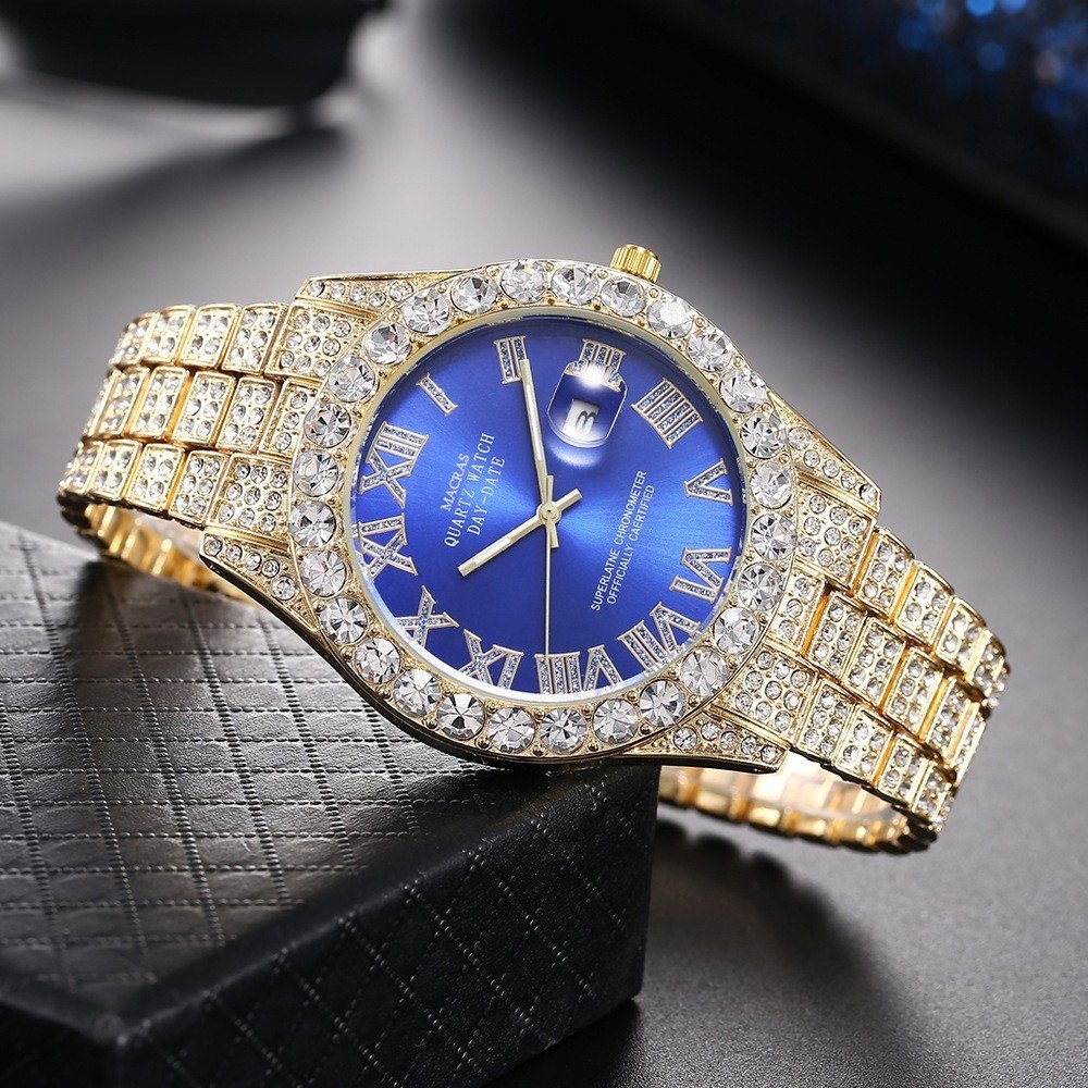 Roman Numeral Dial Steel Band Quartz Watch - Image 7