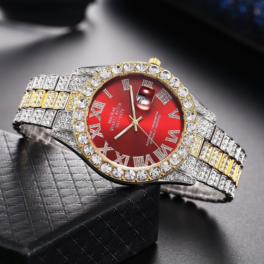 Roman Numeral Dial Steel Band Quartz Watch - Image 9