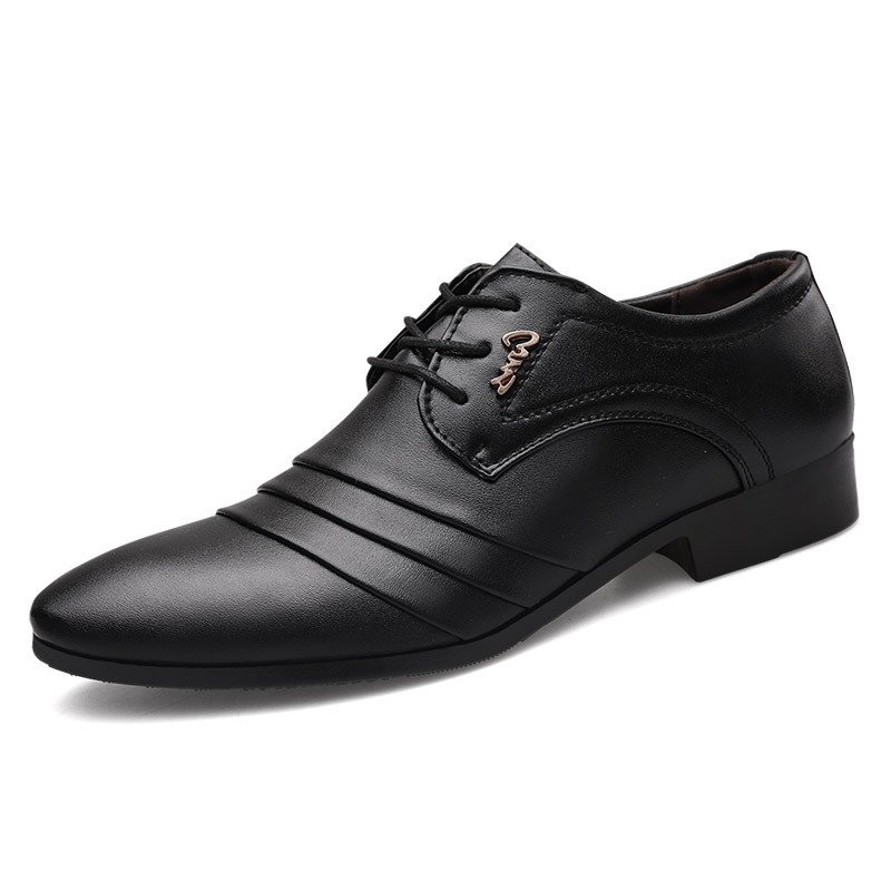 Mens Formal Business Leather Shoes Pointed Toe Slip-on Style - Image 6