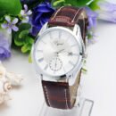 Calendar Leather Strap Quartz Trendy Mens Watch