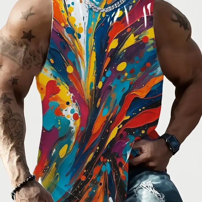 Full Printed Vest Made Of Polyester Material - Image 10