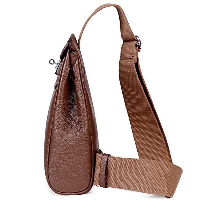 Mens Sleek Minimalist Crossbody Bag Lightweight And Solid-colored - Image 2