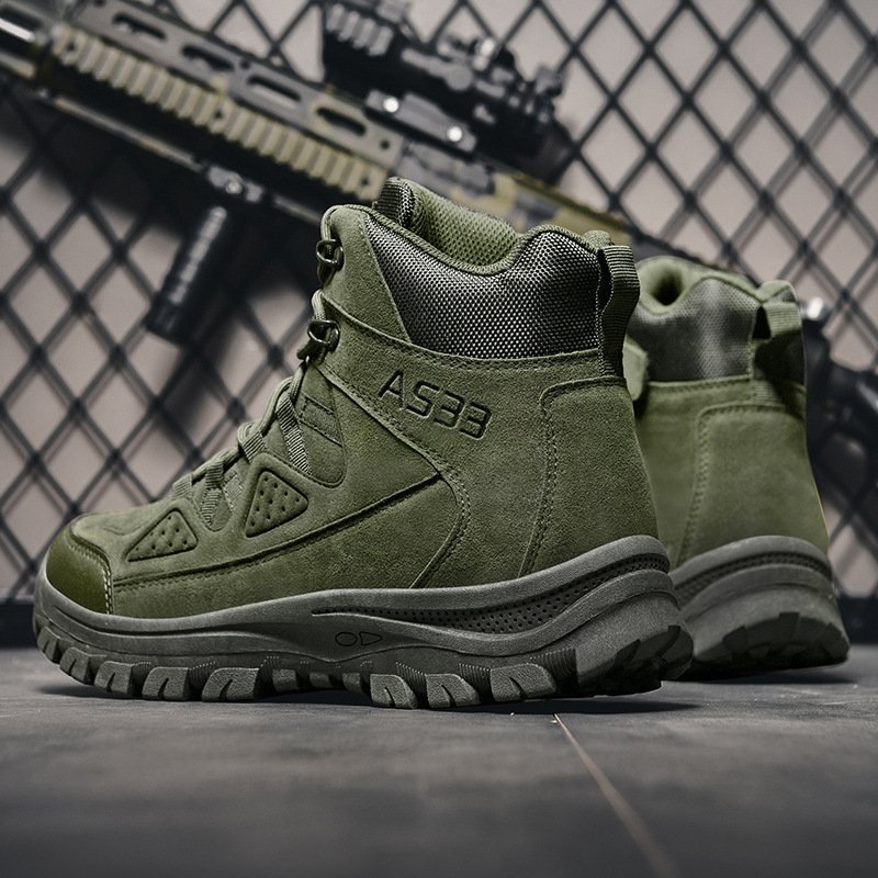 Outdoor Work Boots Combat Training Boots Low-top Lace-up