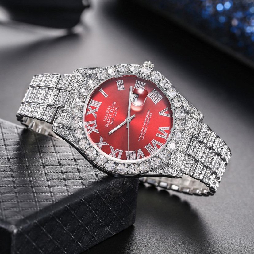 Roman Numeral Dial Steel Band Quartz Watch - Image 8