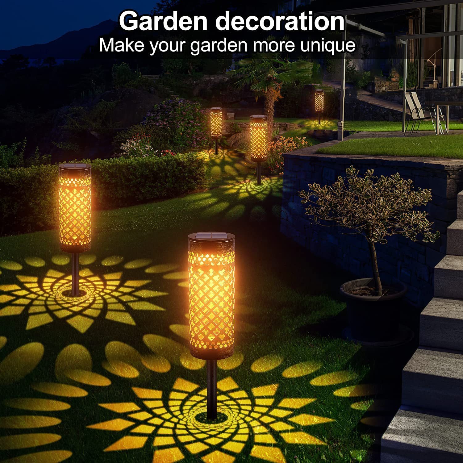 Metal Solar-powered Lawn Lamps Courtyard Decorative Waterproof - Image 6