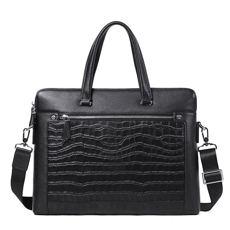 Double Zipper Compartment Briefcase For Men - Image 6