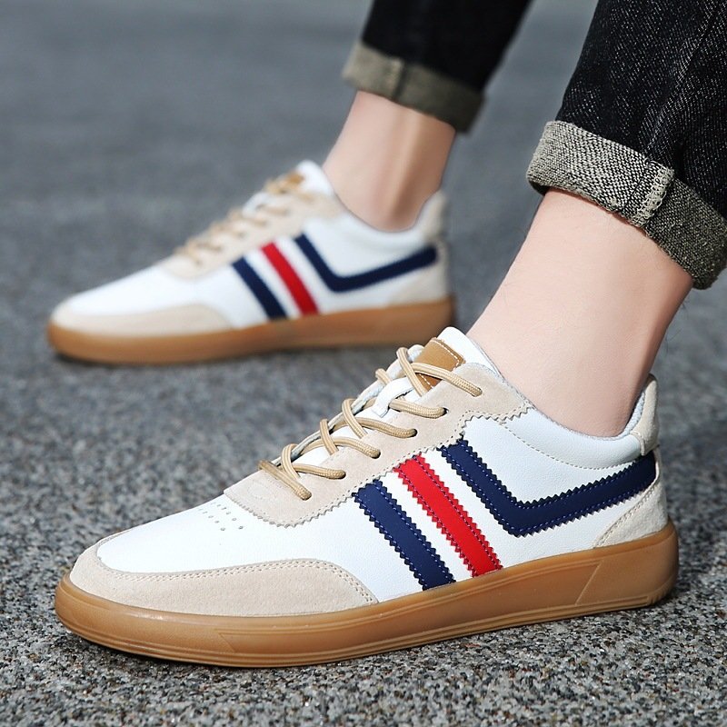 Mens Leather Sneakers With Built-In Height-Boosting Insoles And Tendon-Style Rubber Soles - Image 4
