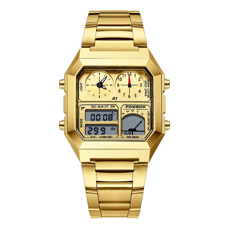 Dual Display Multifunctional Waterproof Alarm Clock Luminous Sports Chronographe Watch - Image 6