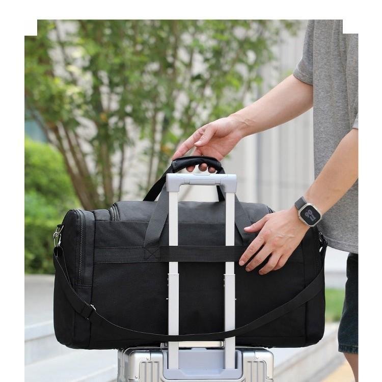 Multifunctional Solid-color Gym Bag With Large Capacity And Dry-wet Separation - Image 2
