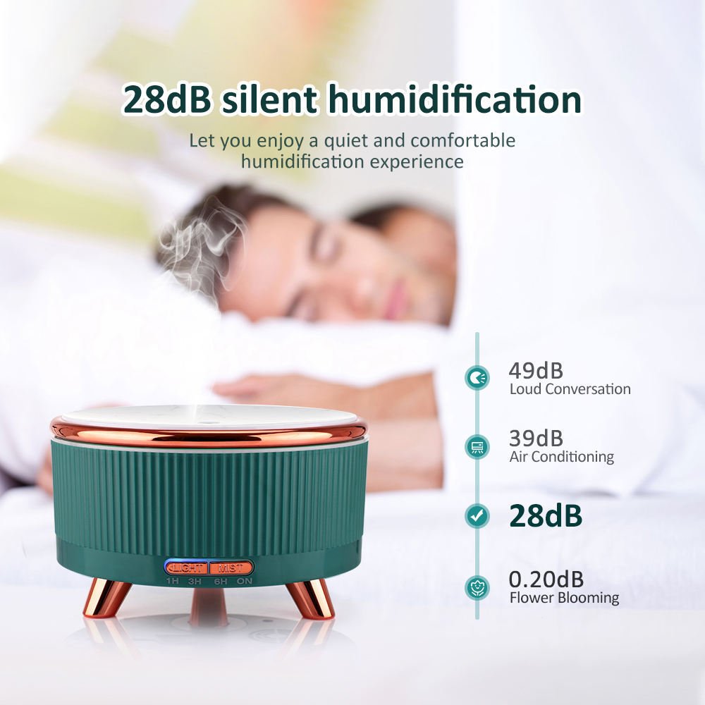 Ultrasonic Aroma Diffuser Wood Grain Home Mini 500ml Humidifier Desktop Large Capacity Essential Oil Diffuser - Image 4