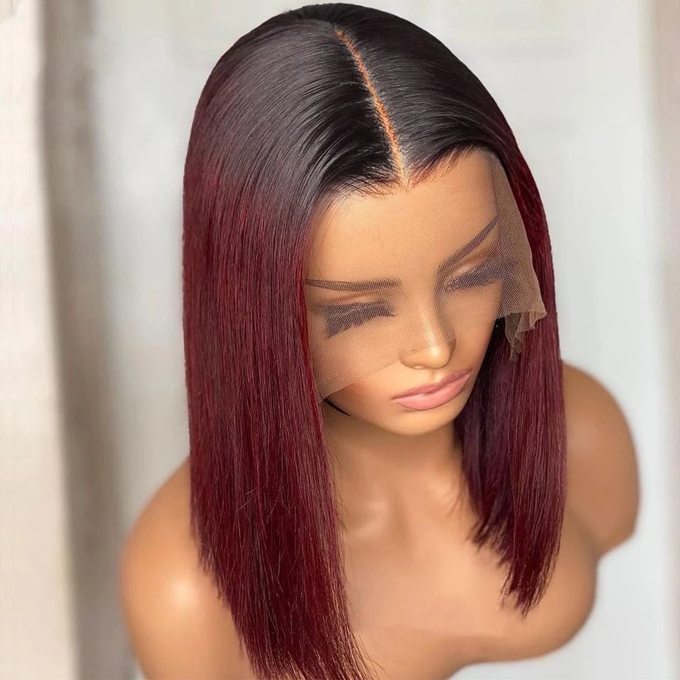 Short Straight 1B-99J Colored Bob Human Hair Wig - Image 4