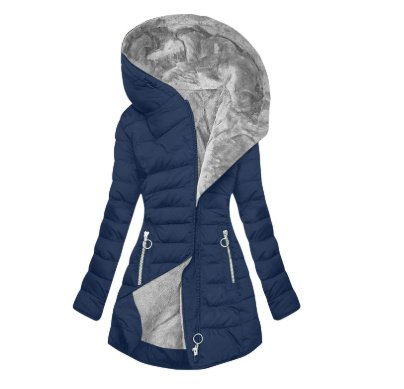 Slim-fit Cotton-padded Jacket Coat Hooded - Image 10